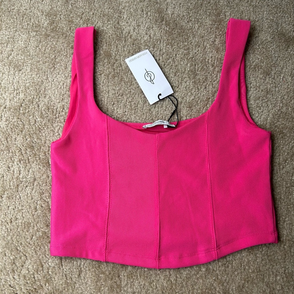 Stradivarius Pink Tank Crop Top